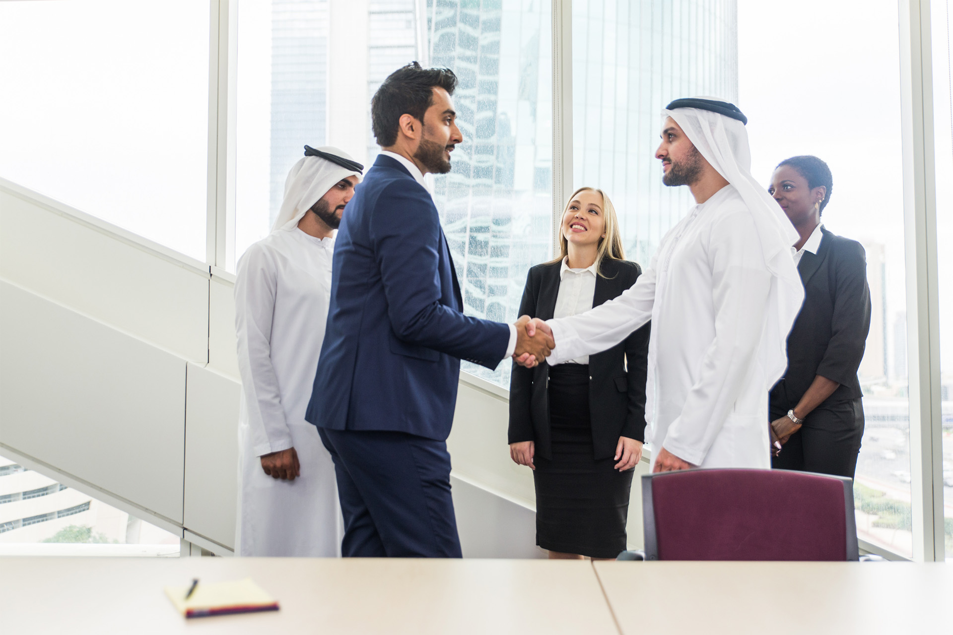 Business meeting in Dubai.